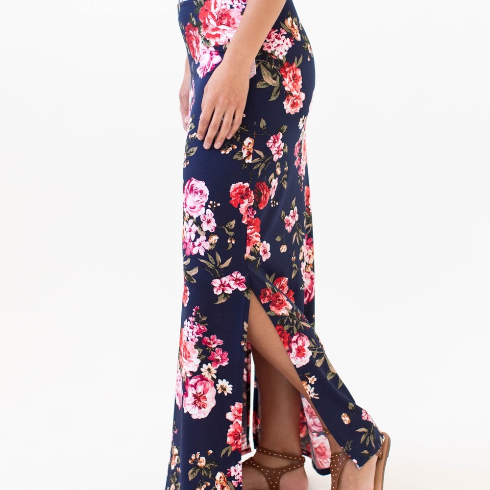 Side Slit Maxi Skirt Hula Dancer
